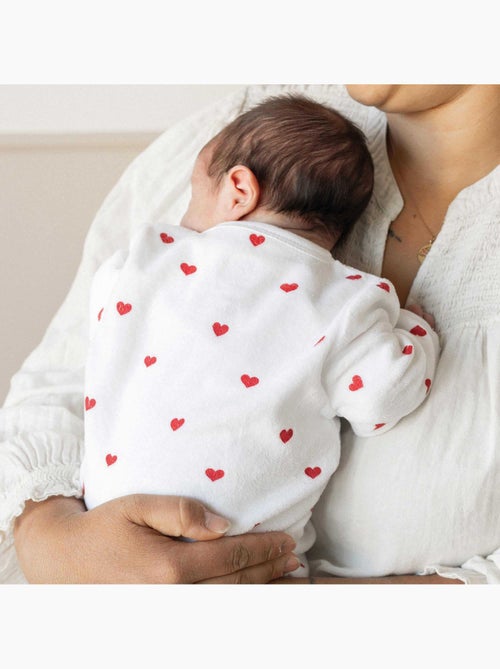 Pelele de manga larga - Corazones - Kiabi