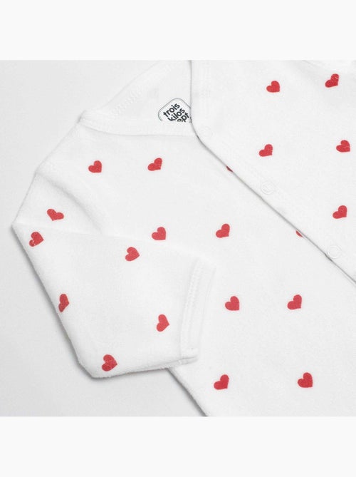 Pelele de manga larga - Corazones - Kiabi