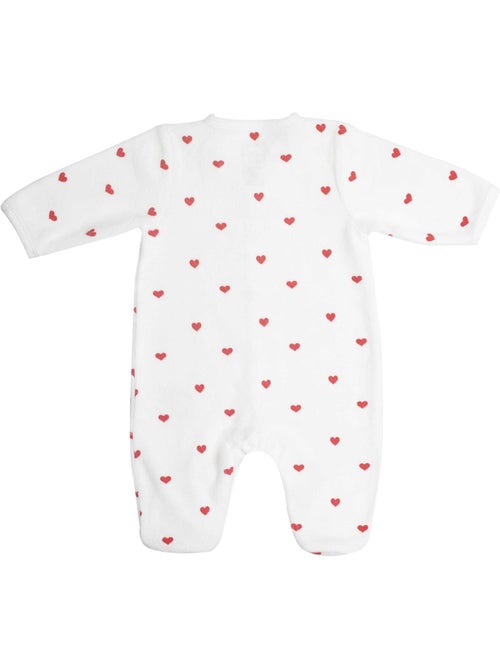 Pelele de manga larga - Corazones - Kiabi