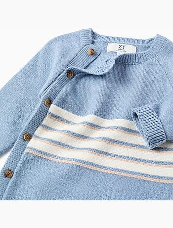 Pelele de punto a rayas