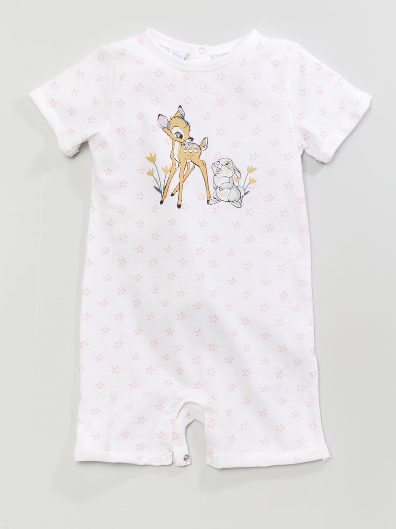 Pelele de punto 'Bambi' blanco/rosa - Kiabi