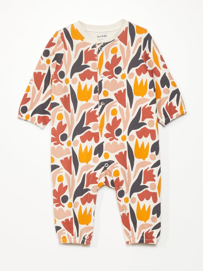 Pelele de punto con estampado de fantasía BEIGE - Kiabi