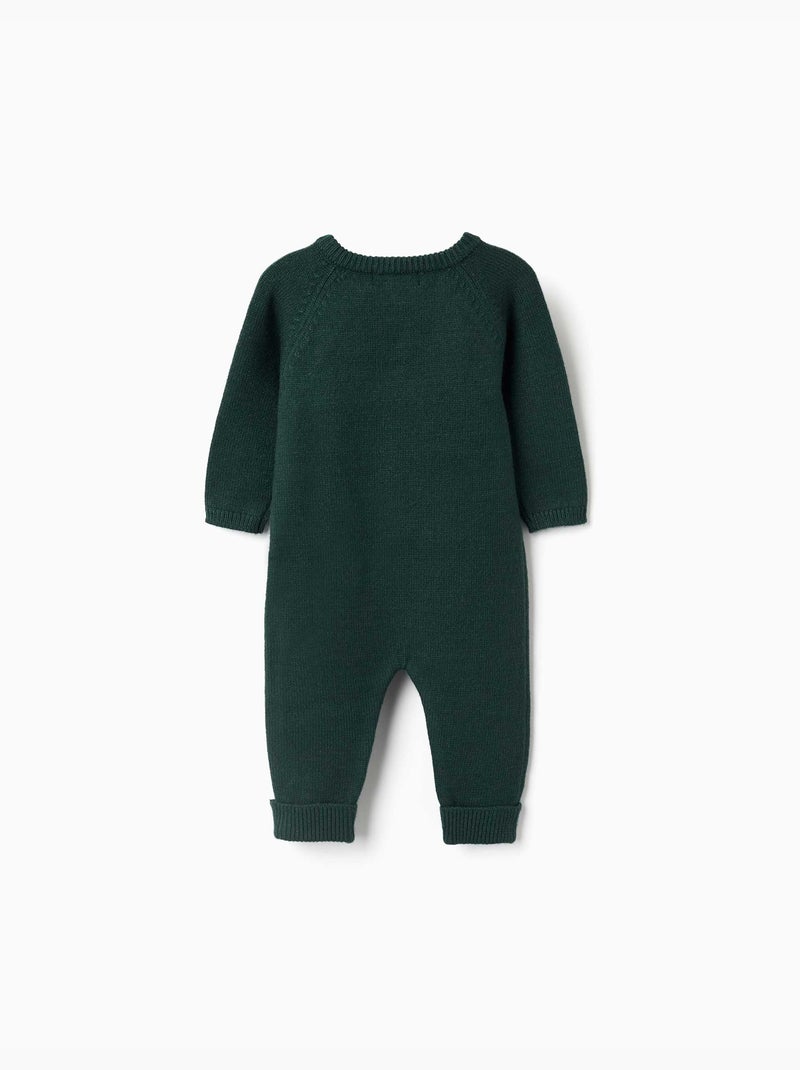 Pelele de punto con jacquard Verde oscuro - Kiabi
