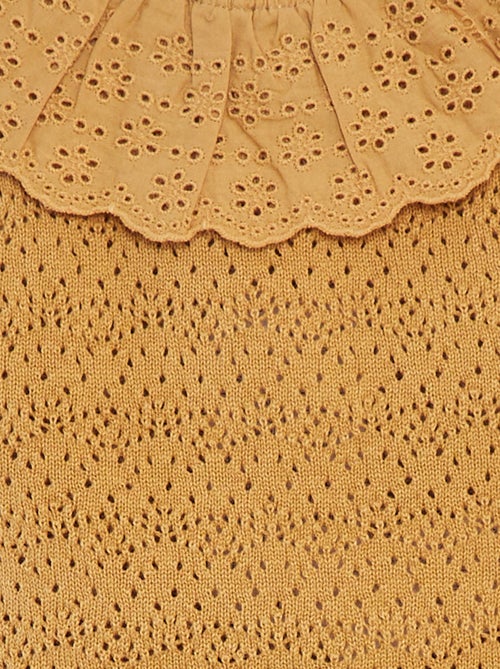 Pelele de punto tricotado con cuello de fantasía - Kiabi