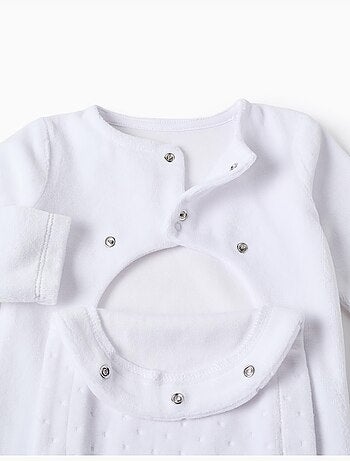 Pelele de terciopelo, blanco