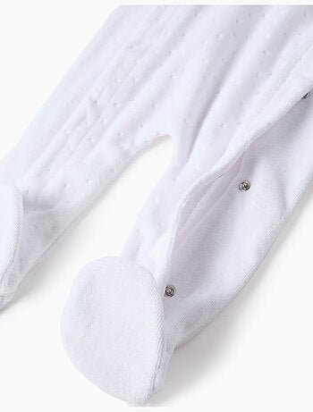 Pelele de terciopelo, blanco