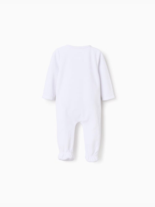 Pelele de terciopelo, blanco - Kiabi