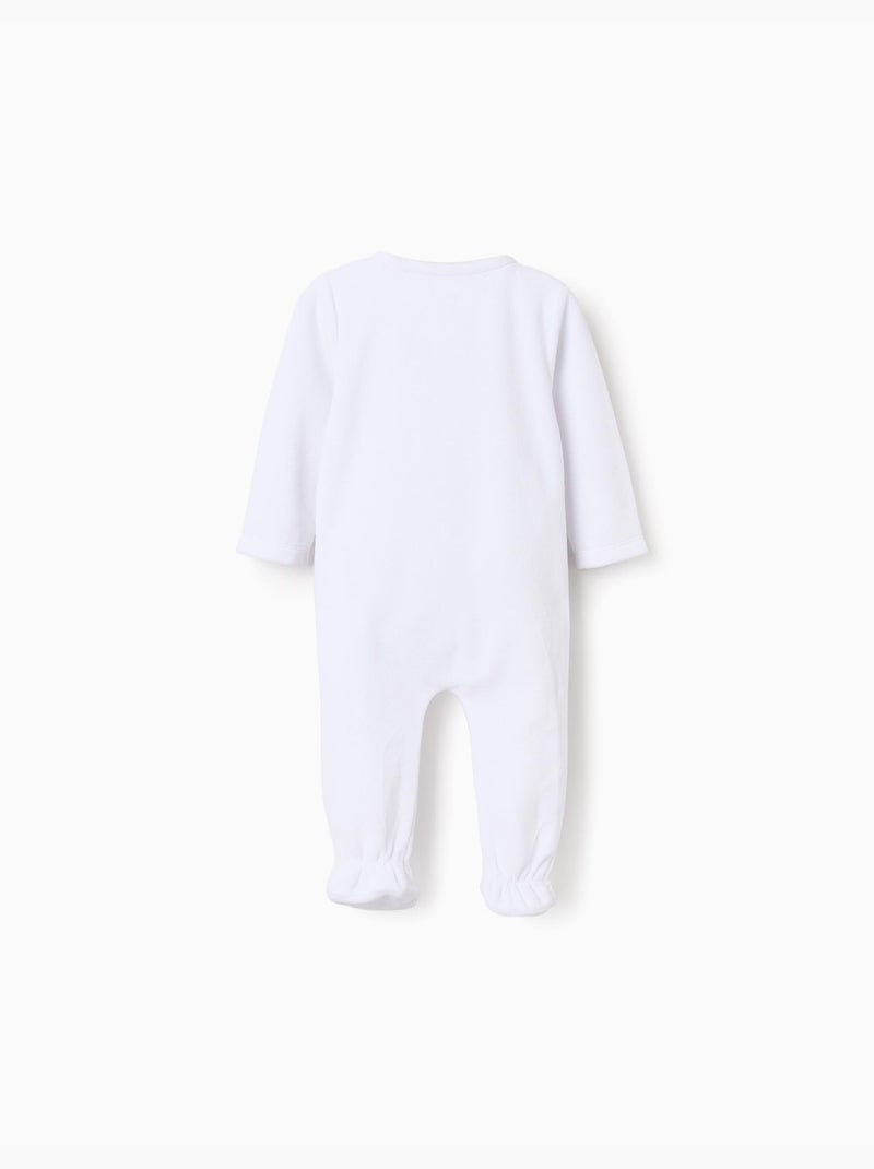 Pelele de terciopelo, blanco Blanco - Kiabi