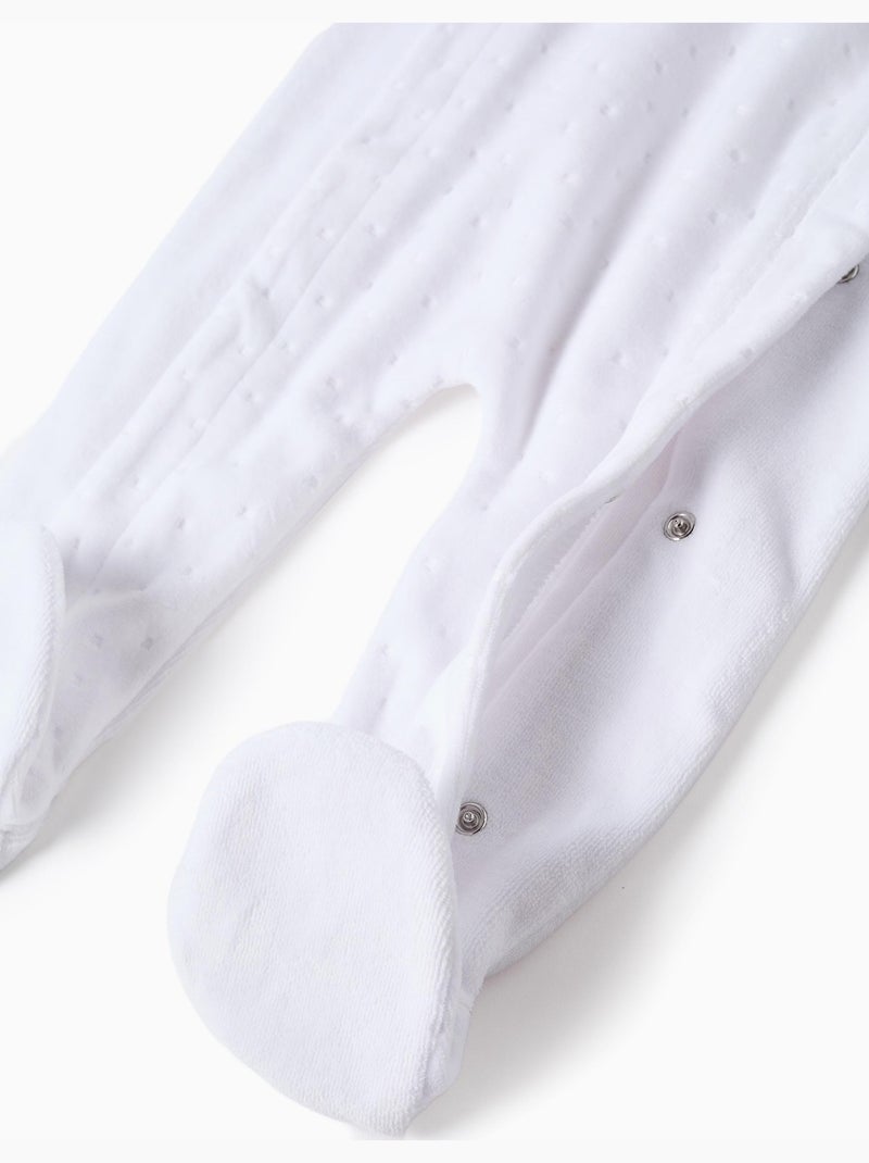 Pelele de terciopelo, blanco Blanco - Kiabi