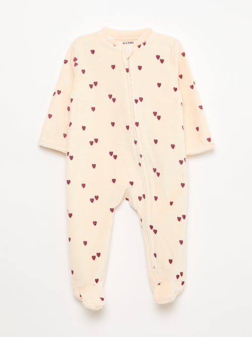 Pelele de terciopelo con cierre de cremallera - Kiabi Pelele de terciopelo con cierre de cremallera - Kiabi