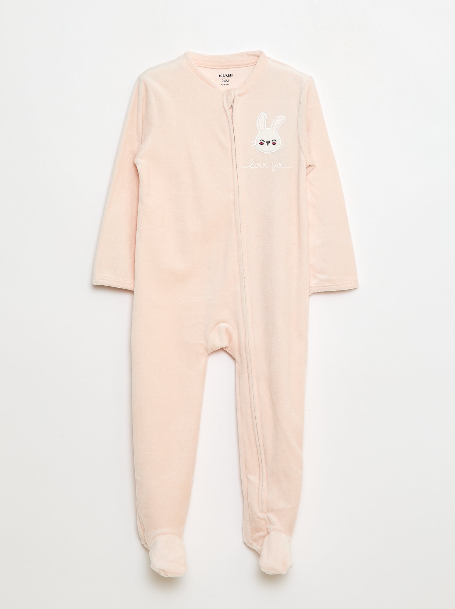 Pelele de terciopelo con cierre de cremallera