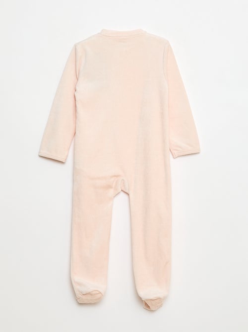 Pelele de terciopelo con cierre de cremallera - Kiabi