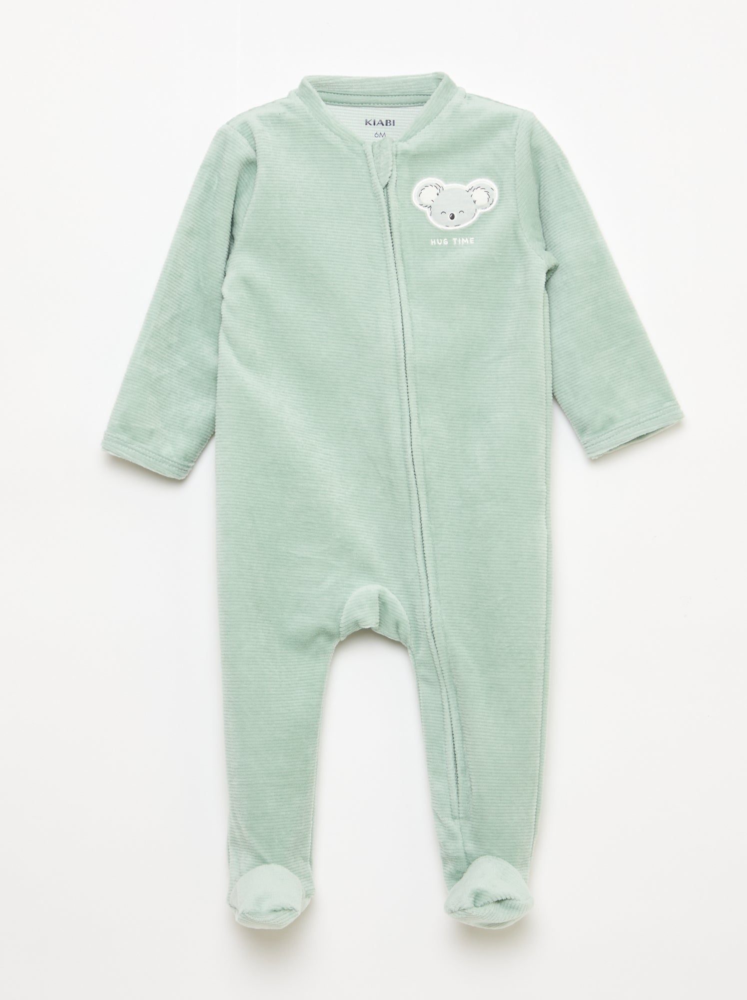 Pelele de terciopelo con cierre de cremallera