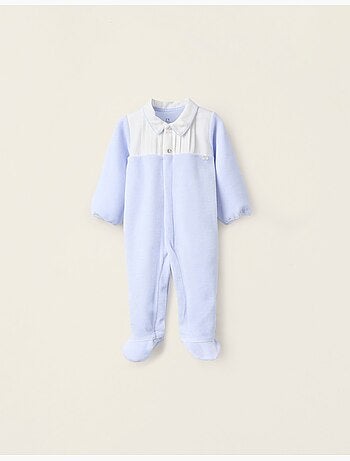 Pelele de terciopelo con detalle plisado