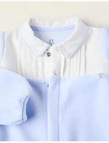 Pelele de terciopelo con detalle plisado