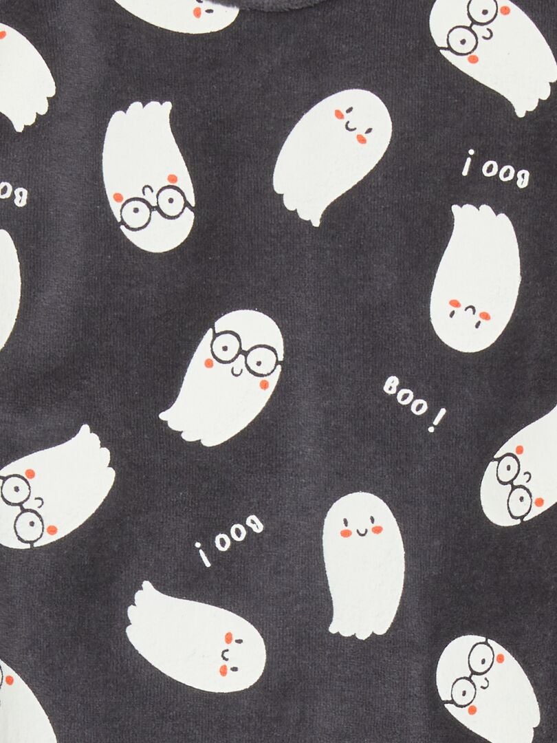 Pelele de terciopelo con estampado Halloween AO_FANTASMA - Kiabi