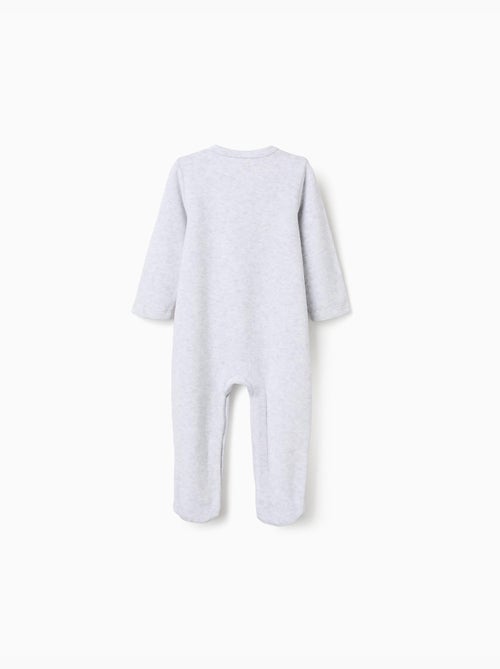 Pelele de terciopelo con estampado Super - Kiabi
