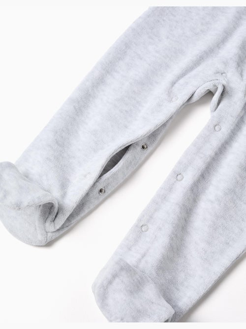 Pelele de terciopelo con estampado Super - Kiabi