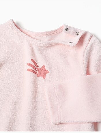 Pelele de terciopelo con estrella estampada