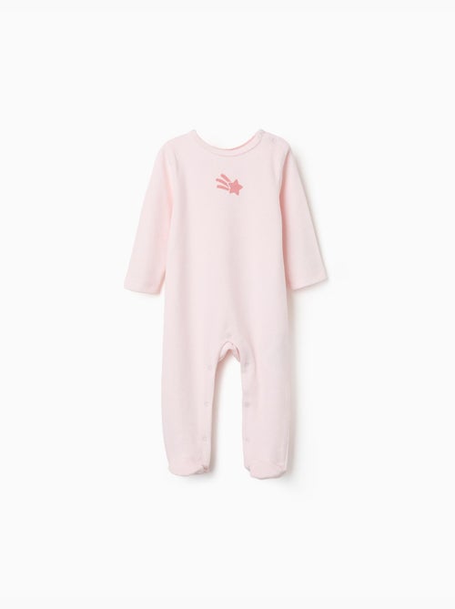 Pelele de terciopelo con estrella estampada - Kiabi