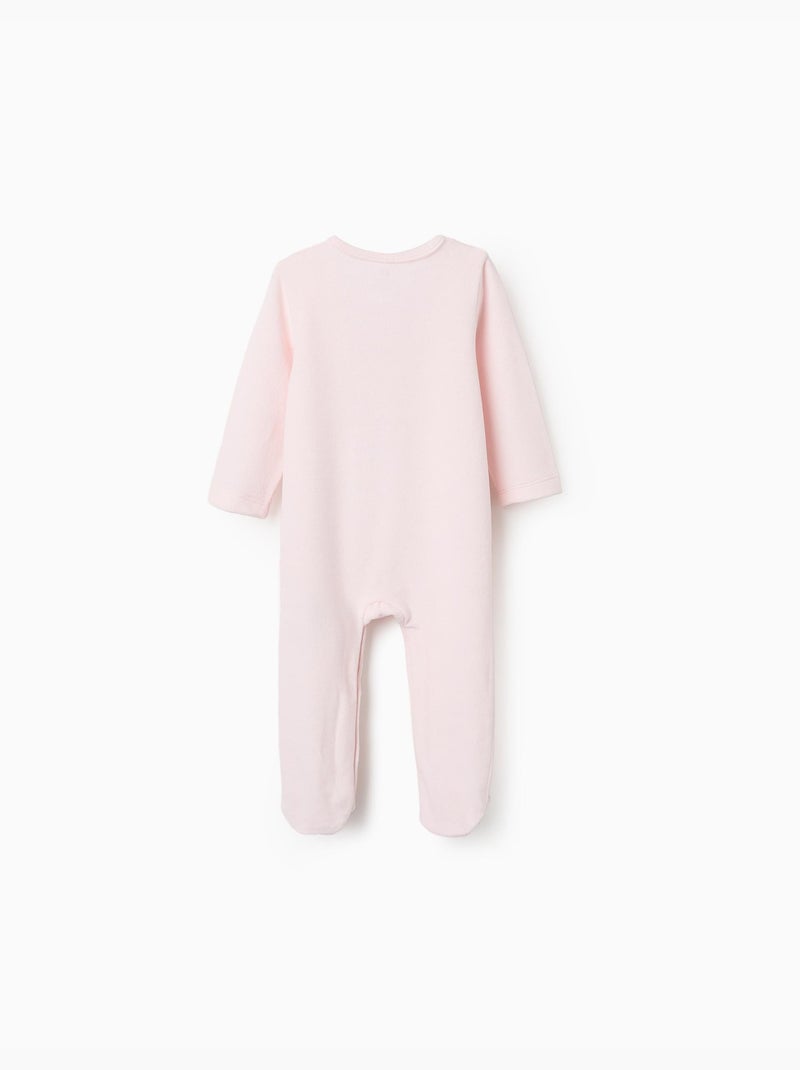 Pelele de terciopelo con estrella estampada Rosa claro - Kiabi