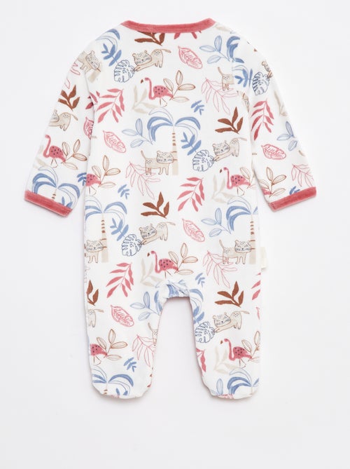 Pelele de terciopelo con pies - Kiabi