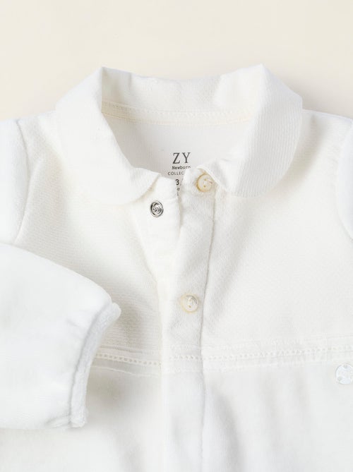 Pelele de terciopelo con textura - Kiabi