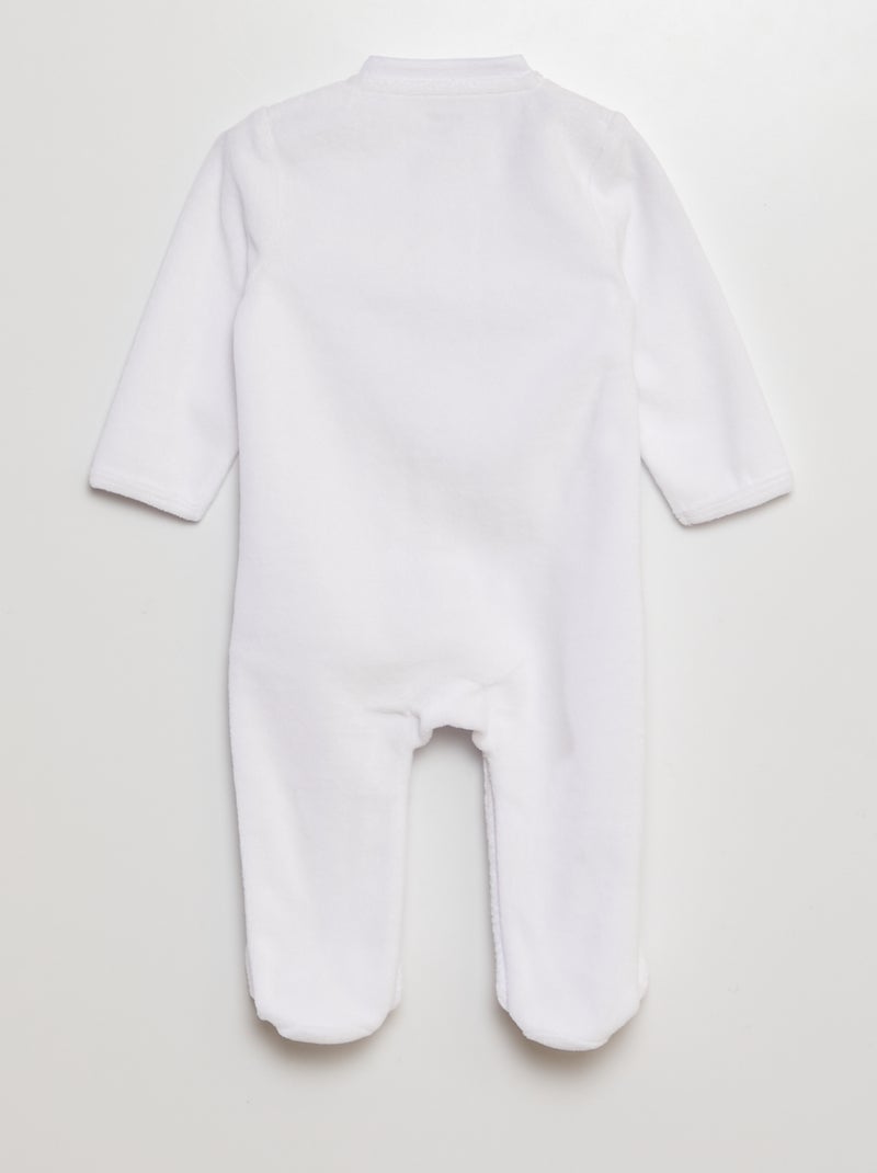 Pelele de terciopelo para ceremonia blanco - Kiabi