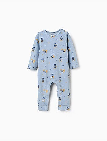 Pelele de terciopelo sin pies con motivo