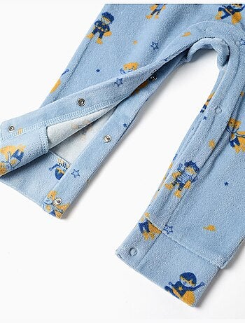 Pelele de terciopelo sin pies con motivo