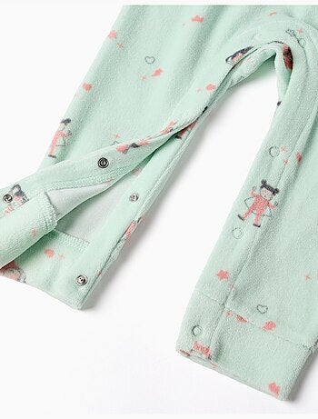 Pelele de terciopelo sin pies con motivo