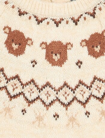 Pelele largo de punto jacquard