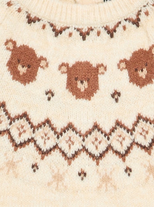 Pelele largo de punto jacquard - Kiabi Pelele largo de punto jacquard - Kiabi