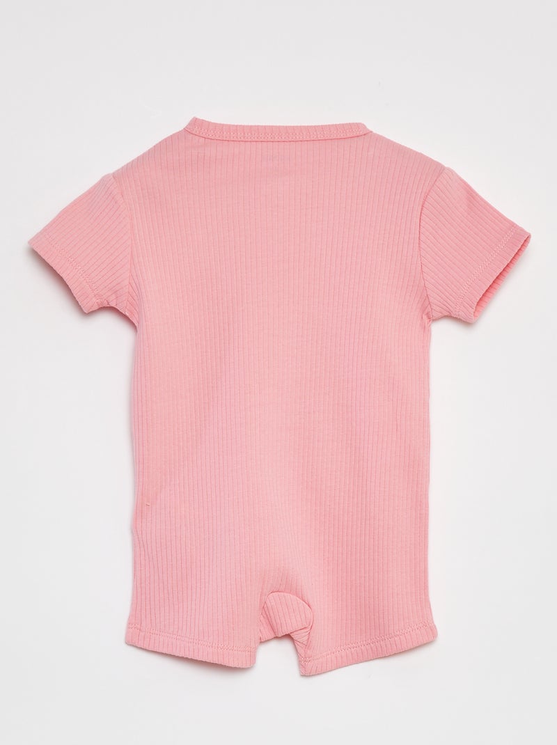 Pelele ligero con cremallera ROSA - Kiabi