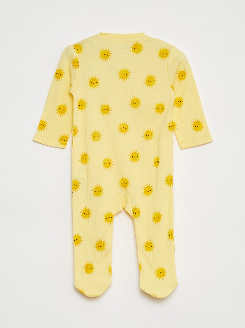 Pelele ligero de canalé AMARILLO - Kiabi