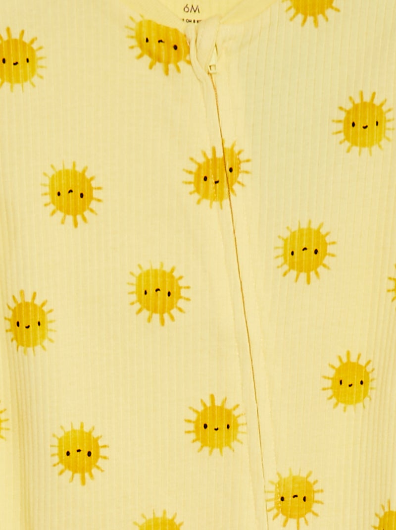 Pelele ligero de canalé AMARILLO - Kiabi