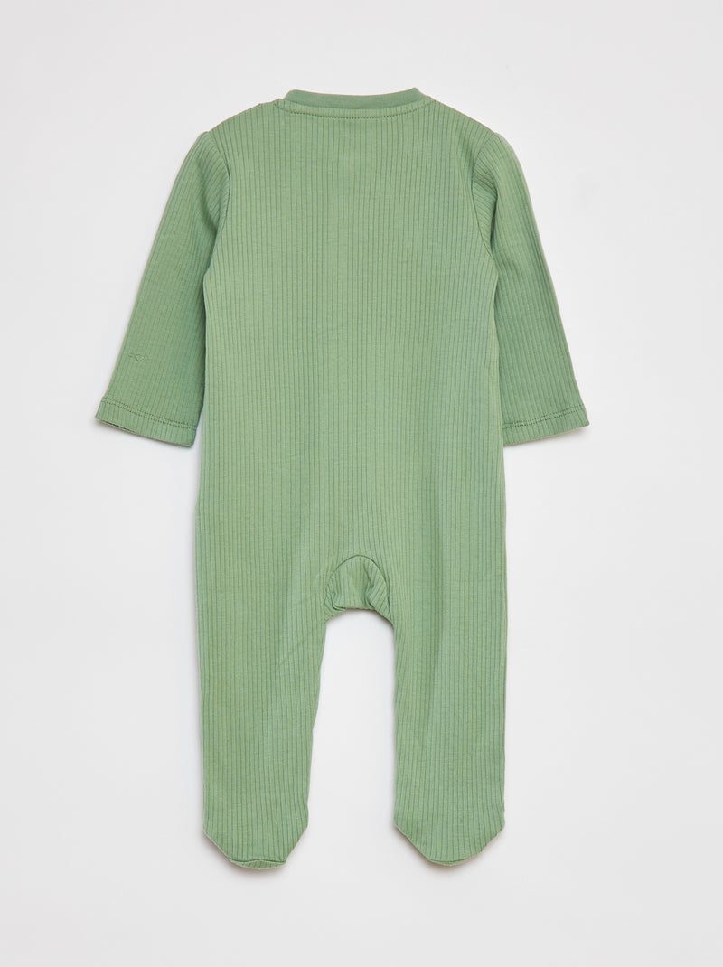 Pelele ligero de canalé VERDE - Kiabi