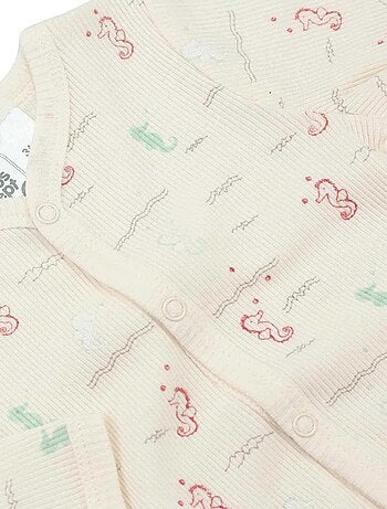 Pelele malla acanalada en algodón