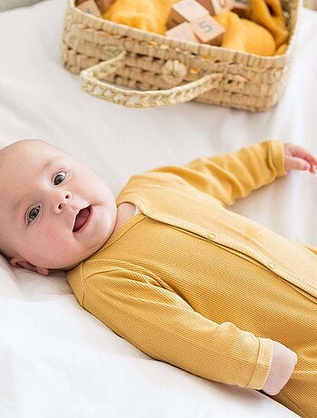 Pelele malla acanalada en algodón