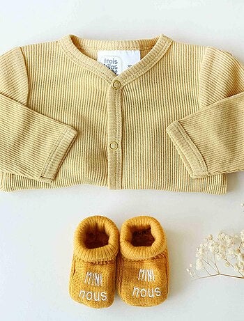 Pelele malla acanalada en algodón