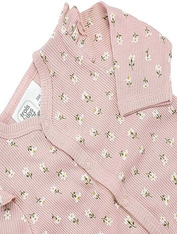 Pelele malla acanalada en algodón