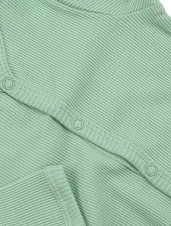 Pelele malla acanalada en algodón