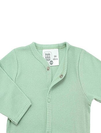 Pelele malla acanalada en algodón