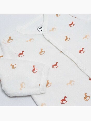 Pelele para bebé con estampado actual de caballitos balancín