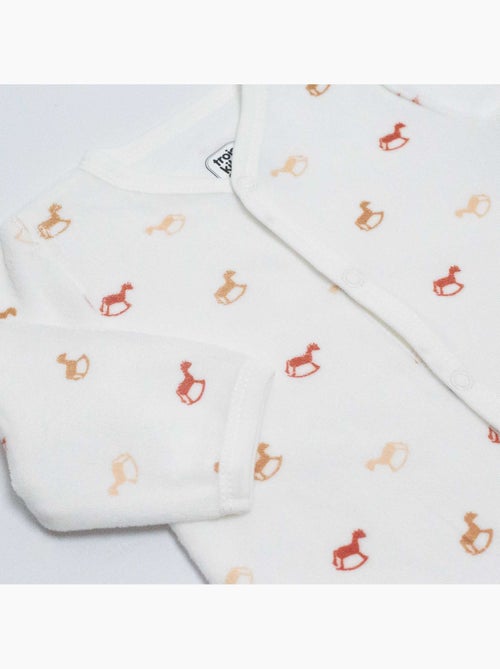 Pelele para bebé con estampado actual de caballitos balancín - Kiabi