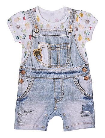 Pelele para bebé niña de algodón orgánico pinea - Kitikate