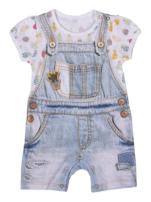 Pelele para bebé niña de algodón orgánico pinea | Kitikate - Kiabi