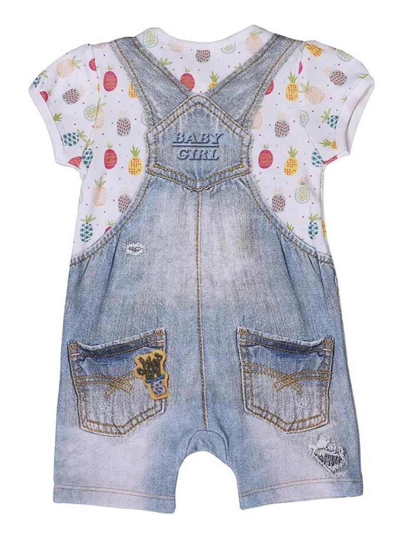 Pelele para bebé niña de algodón orgánico pinea | Kitikate Multicolor - Kiabi