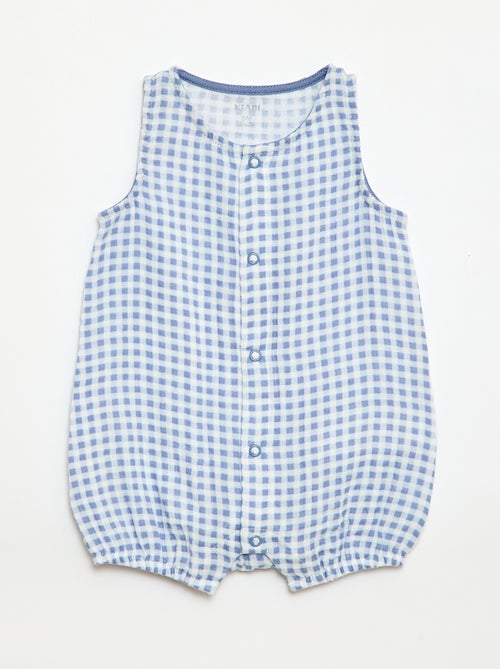 Pelele pijama de muselina de algodón - Kiabi