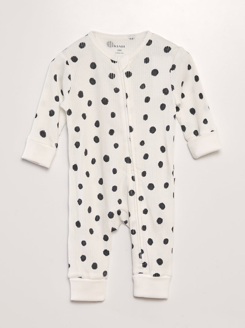 Pelele sin pies estampado BLANCO - Kiabi